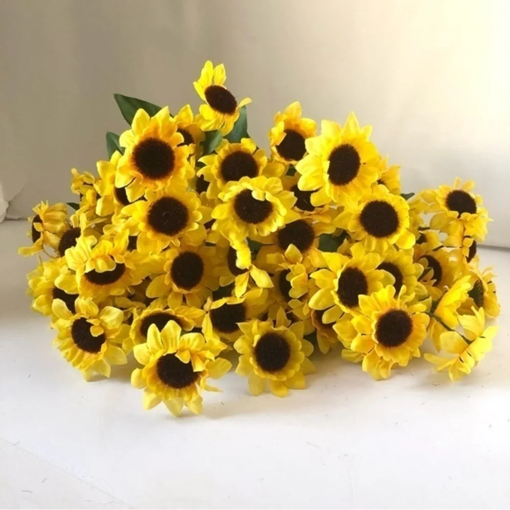 Artificial Sunflower Flower Stems Lot of 20